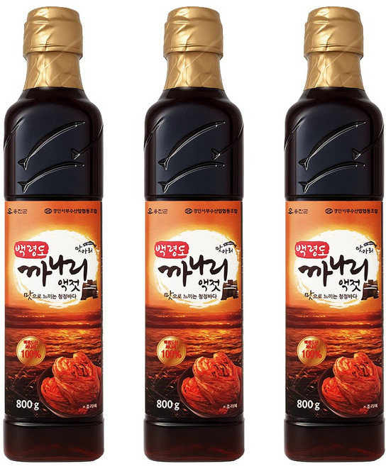[김장 추천] 옹진수협 백령도 까나리 액젓, 3개, 800g