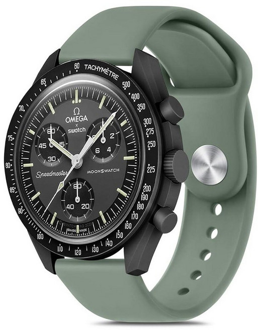 Meliya Moonswatch 시계용 밴드 오메가 X 스와치 문스와치 스피드마스터/롤렉스/SEIKO 20mm 시계와 호환되는 부드러운 실리콘 스트랩 스피드마스터 시계 교체