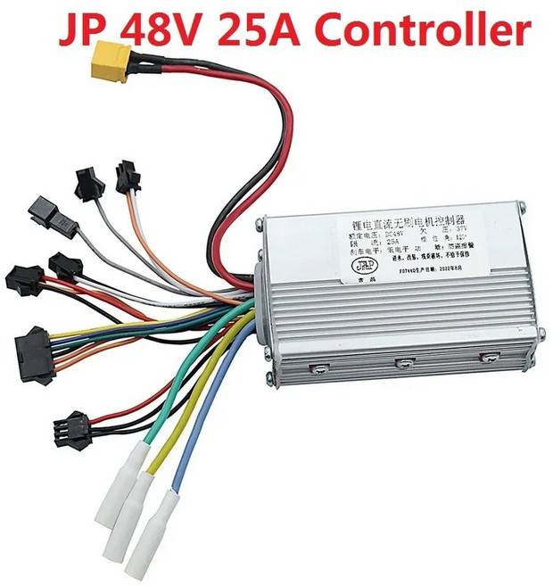 전동킥보드 컨트롤러 부품 JP Jipin 브러시리스 모터 홀 없음 전기 스쿠터용 LCD 디스플레이 스로틀 36V 48V 52V 60V, 1개, 48V 25A ler
