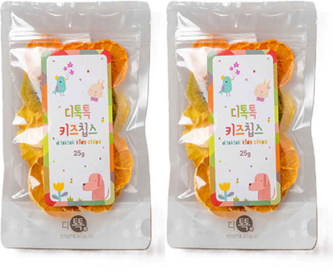 첨가물없이 건조시킨 새콤달콤 어린이칩, 2개, 25g