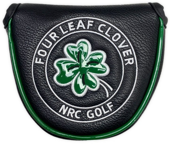 반달퍼터커버 말렛형 자석 둥근 골프채커버, 02.블랙 클로버, 1개