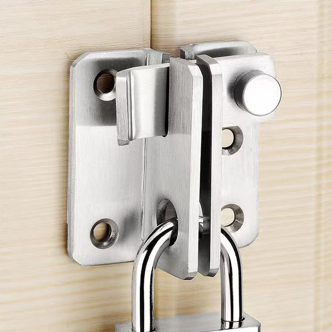 1+1 빗장 방범 문 잠금장치 스텐 도어 오도시 걸쇠 걸고리, 1세트