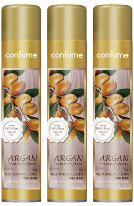 컨퓸 아르간 트리트먼트 스프레이, 300ml, 3개