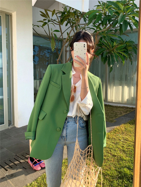 【炸街神裝】西裝外套 韓風西裝 寬鬆西裝 小眾設計感 高級感ins風 早春新品 廓形剪裁 通勤約會必備