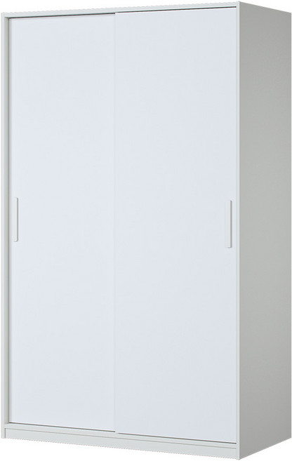 [한샘] 아임빅 슬라이딩 옷장 120cm 선반형 6종, D형:화이트몸통+화이트도어