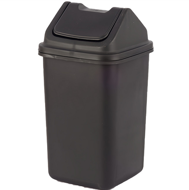 바이굿즈 정사각 종량제 휴지통 20L, 검정
