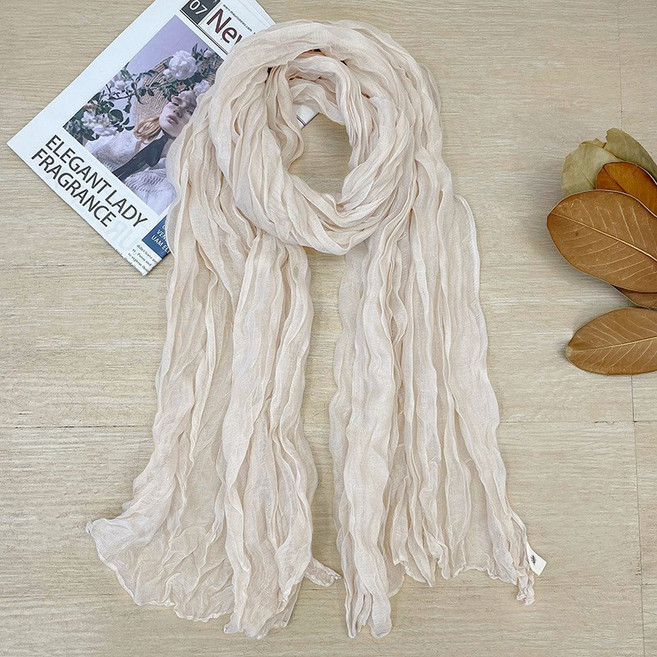 에스라이프 21색상 봄여름 간절기 롱스카프 링클 머플러