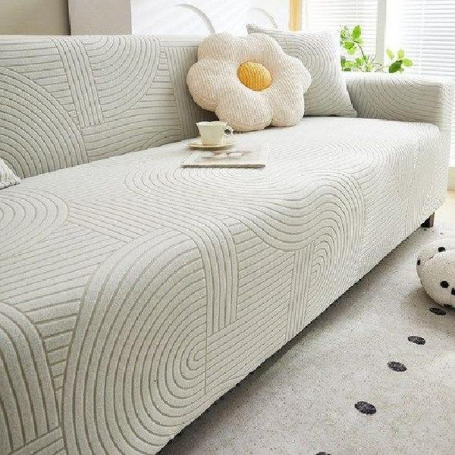 Zebeer 사계절 소파커버 고탄력 전방위 소포 미끄럼 애완 발톱 방지 쇼파커버, 1세트, 멜란지그레이