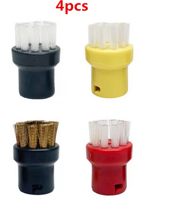 적용 대상 KARCHER SC1 SC2 SC3 SC4 SC5 SC7 CTK10 어셈블리 교체용 증기 청소기 둥근 브러시 구리 브러시 헤드, 4 pcs, 4pcs