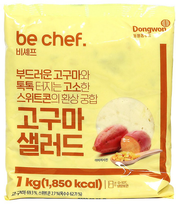 푸드올마켓_ 동원홈푸드 비셰프 고구마샐러드 1kg /냉장/ 소비기한 26.05.09, 1개