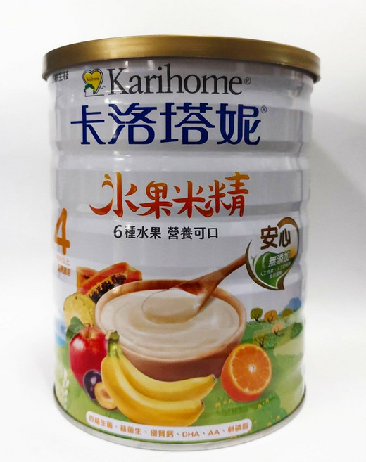 Karihome 卡洛塔妮 水果米精 6種水果 營養可口 無添加, 650 公克, 1個裝