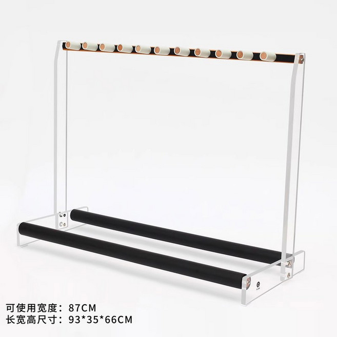 테 라켓 거치대 배드민턴 철제 원목 모델 그룹 53cm 홀더 학교 조절 수납함, 크리스탈 아크릴 93cm(6조) 원목, 1개