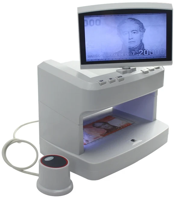 V100 돈 감지기 UV/MG/IR/WM 지폐 현금 검사기 다중 통화 지폐 위조 확인 기계, V-100, 기타, 1개