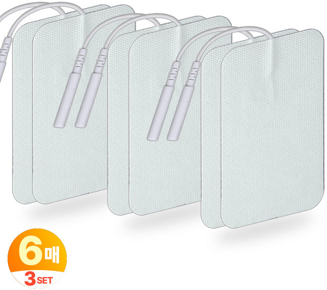 [TENSWAY] 저주파패드 핀타입 호환용 전극 리필, 3세트, 핀형6090(2장)