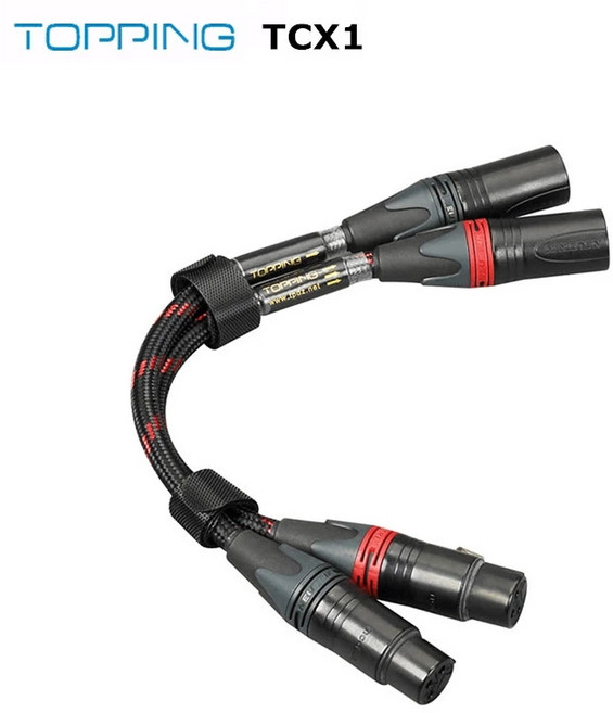 TOPPING TCX1 Audiophile 6N Single Crystal Copper XLR Balanced Line XLR Professional Audio Cable, 25cm
