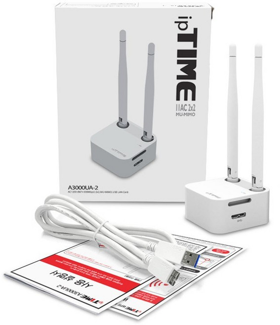 ipTIME 무선랜카드, IP TIME A3000UA-2[화이트], 1개
