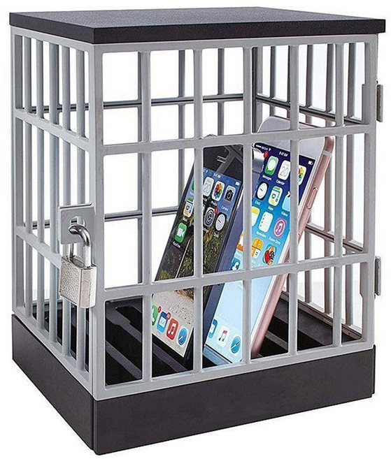 핸드폰 금욕상자 스마트폰 박스 보관 박스 거치대, 일반 그레이, 1개