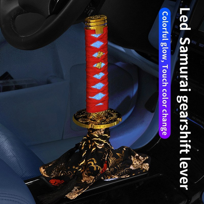 LED 자동차 튜닝용품 사무라이 기어봉, 빨간색