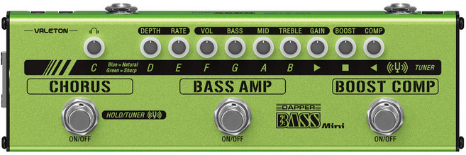 VALETON 베일톤 Dapper Bass Mini 베이스기타 이펙터 페달 앰프 부스트 코러스, 1개