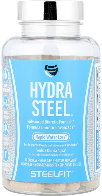 SteelFit Hydra Steel® Rapid Water Loss 80 Capsules, SteelFit, Hydra Steel®, Rapid, 1개, 80정 - 쿠팡