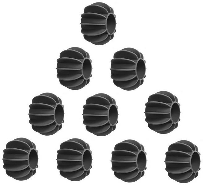 엉킴방지 세탁력강화 실리콘 세탁볼 대형 4x6cm, 10개, 다크그레이