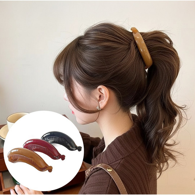 디심플 바나나핀 올림머리 헤어 집게핀
