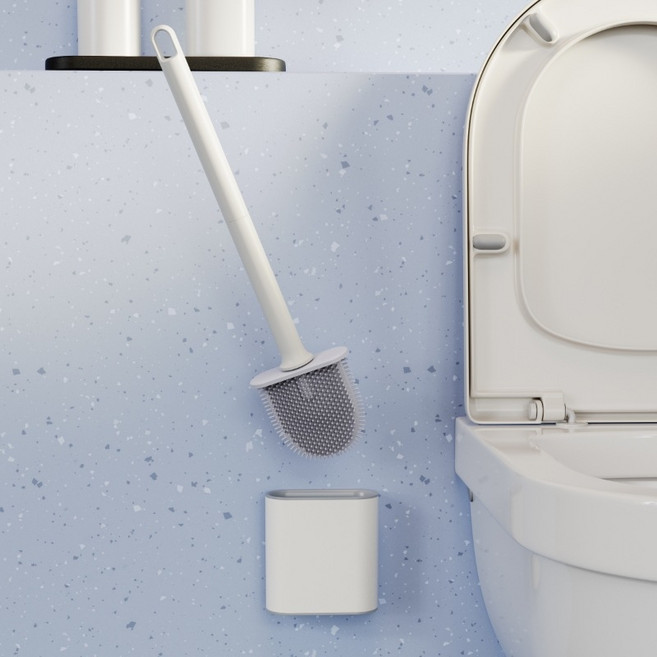 리트웰 물때제로 실리콘 변기 청소솔, 화이트, 1개