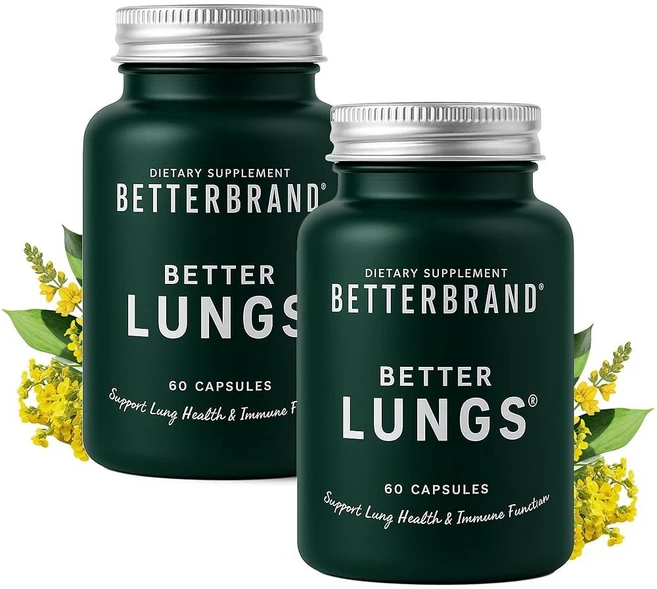 NAC가 함유된 베터브랜드 폐 지원 보충제 흡연자를 위한 멀라인 엘더베리가 포뮬, 60 Count (Pack of 2), 60정, 2개 - 쿠팡