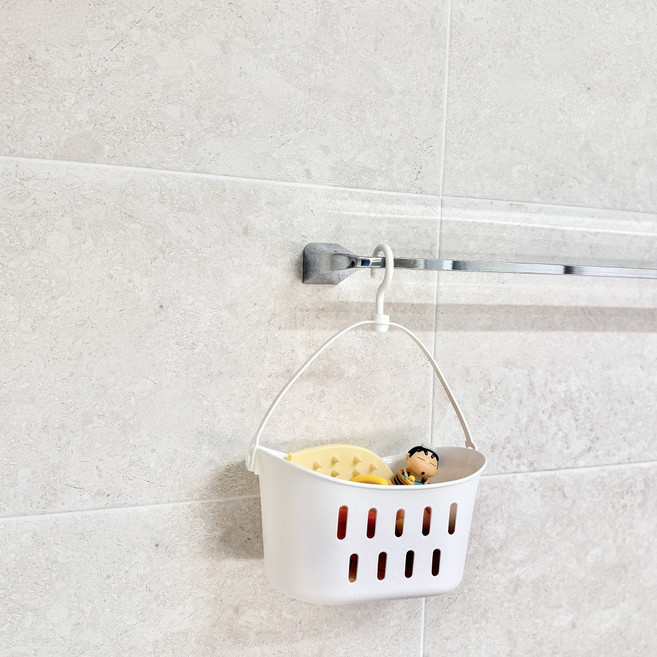 욕실 바구니 고리형 목욕 장난감 청소도구 걸이형, 바로출고