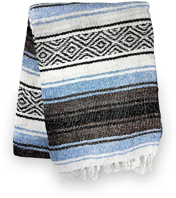 Artesanias Mickey AM 라이트 블루 팔사 담요 캠핑 정품 멕시칸 컴포트