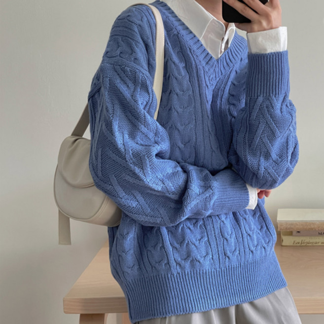 엔비룩 여성용 레드라인 니트