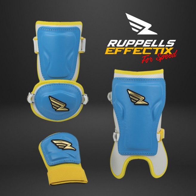 러펠스 이펙티스 골드메탈 야구 보호대 암가드 풋가드 손등가드 스카이블루/옐로우/화이트, 1개
