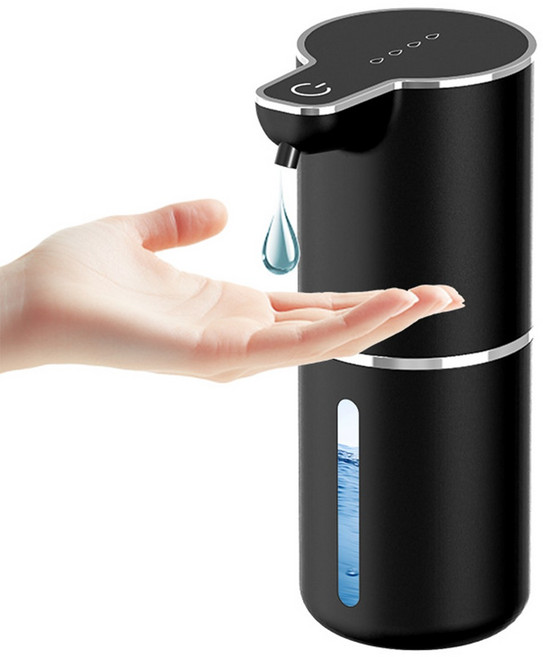 다용도 자동세제디스펜서 분사양조절 거품젤타입 주방욕실 자동디스펜M1, 1개, 검은색 젤 타입