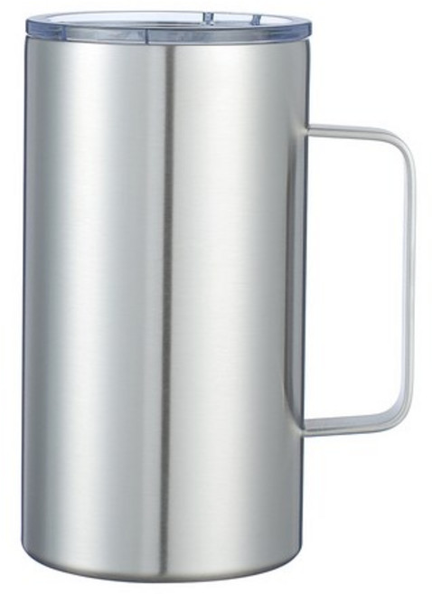 워터하마 비비드 텀블러 머그컵 710ml, 실버, 1개