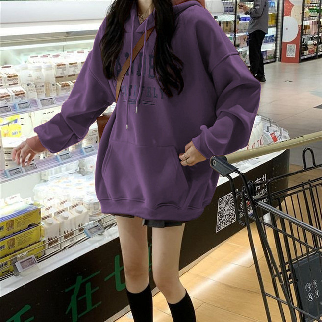 加絨帽t 加厚帽t 連帽衛衣 秋冬女裝 寬鬆 韓版 時尚 學生 外套 長袖 上衣