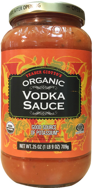 트레이더조 유기농 보드카 소스 709g Trader Joes Organic Vodka Sauce 25 oz, 1개