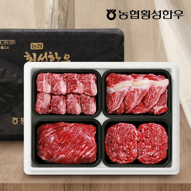 농협횡성한우 어사품 1등급 갈비구이세트 2호1.8kg, 1개