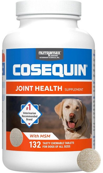 강아지 코세퀸 최대 강도 반려견 관절 건강 보조제 글루코사민 콘드로이틴 MSM 60정, 60회분, 뼈/관절강화, 1개