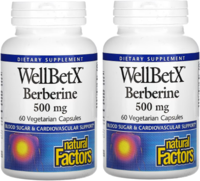베르베린 500mg 베지테리안 캡슐 60정 X2병 네추럴팩터스, 2개