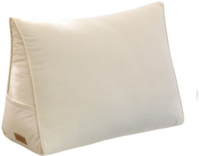 삼각 등받이 쿠션 기대는 침대 해드 쿠션 다다미 침실 소파 등쿠션 YSQ, 아이보리