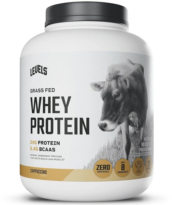 Levels 목초 사육 유청 단백질 파우더 인공 성분 없음 단백질 24G 바닐라 시나몬 0.9kg(2파운드), 5파운드 (1팩), 900g - 쿠팡
