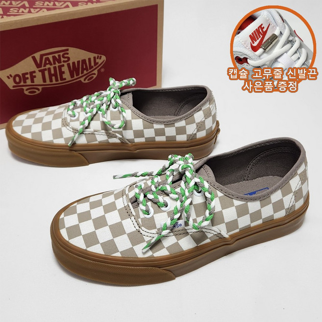 [국내매장판] 반스 여성 운동화 어센틱 체커보드 문락 발편한 스니커즈 데일리 캔버스화 캐주얼 단화 - 사은품 증정