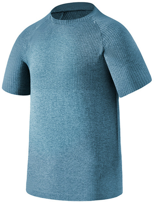 ANYOU 남자 기능성 반팔티 심리스 일체형 편직 헬스 티셔츠