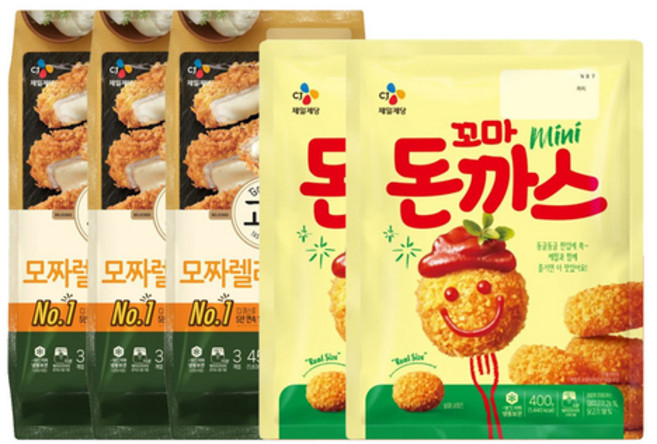 CJ 고메 모짜렐라돈카츠 450g x3개 + 꼬마돈카츠 400g x2개, 2.15kg