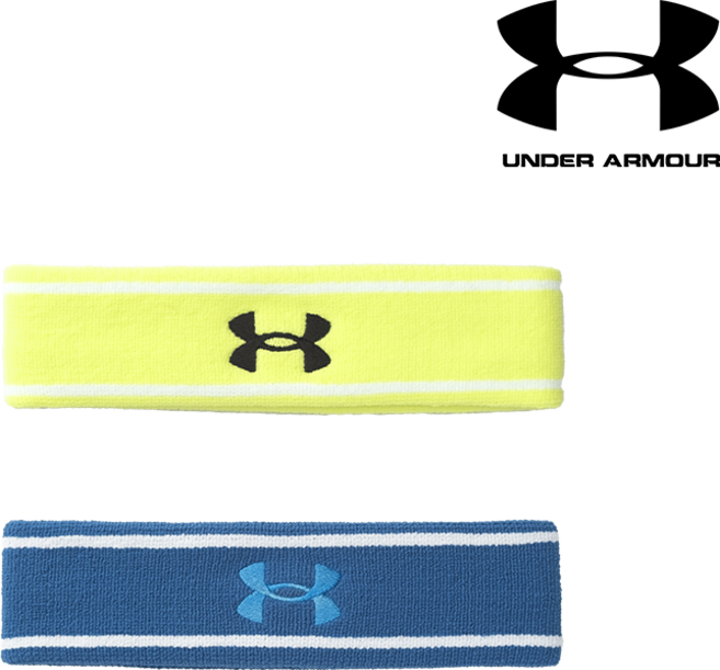언더아머 UA 스트라이프 테리 헤드밴드, 블루, 1개