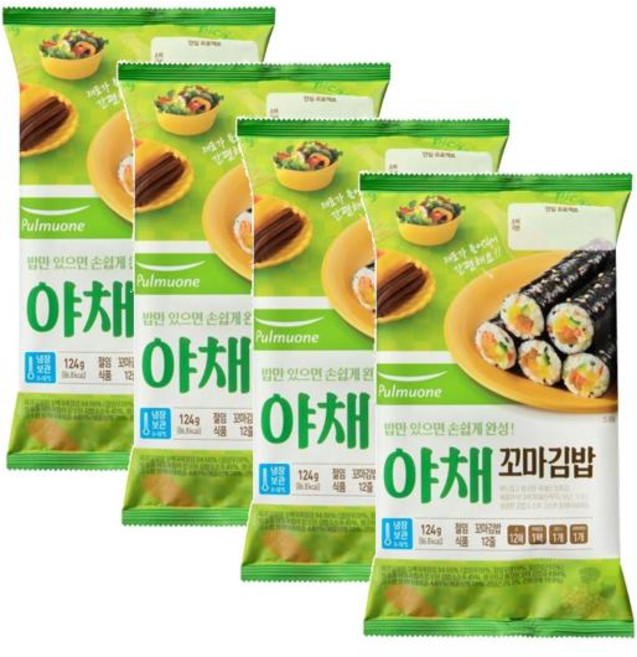 풀무원식품 야채 꼬마김밥 124g, 4개