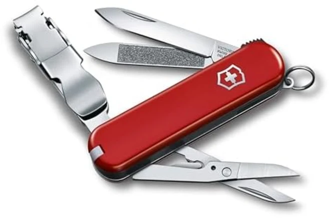 VICTORINOX (빅토리 녹스 네일 클립 580 레드 손톱깎이 손톱깎이 손톱 청소 포함 손톱줄 탑재 8기능 방재 상품 구급 스테인리스강 녹슬지 않다 콤팩트 국내정품 0.6463, 1개 - 쿠팡