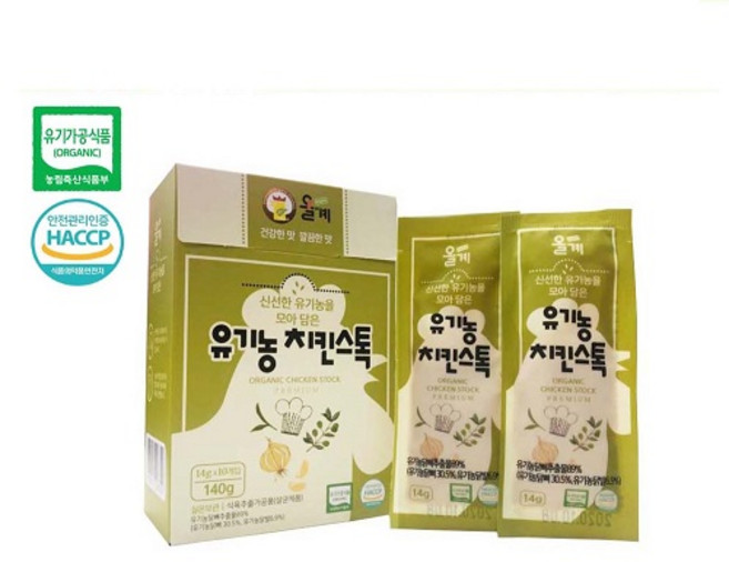 올계 유기농 치킨스톡, 140g, 3개