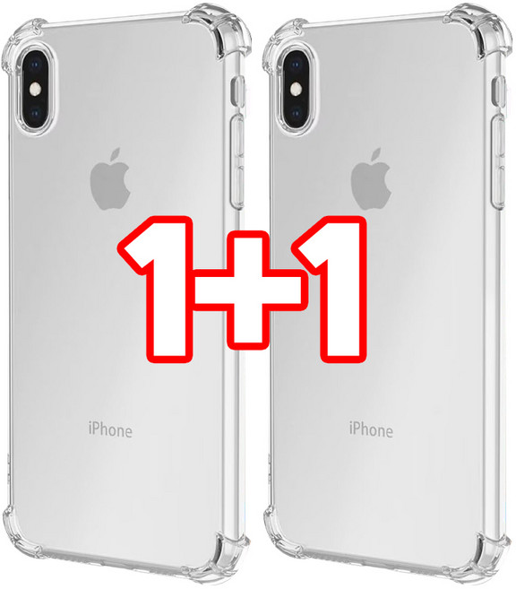 벌크온 1+1 아이폰 X XS XR MAX 범퍼핏 투명 에어 쿠션 젤리 기본 케이스