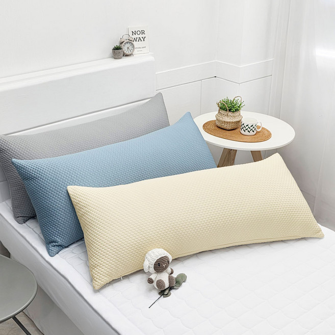 [당일출고] 베드앤데코 쿨터치 냉감 트리플 등쿠션(솜포함), 바닐라